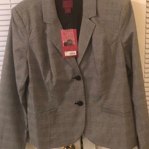 NWT Gray Plaid Suit Jacket